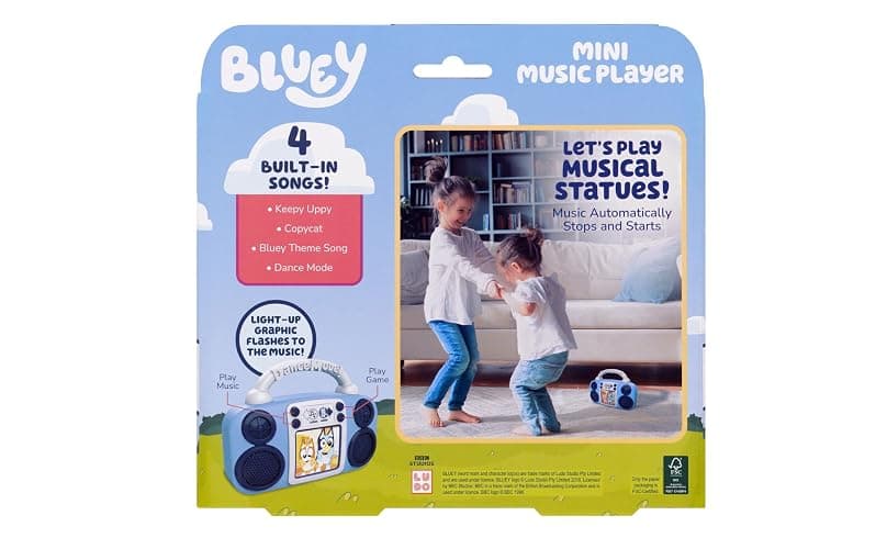 eKids Bluey Toy Music Player, Toy for Toddlers with Built-in Music, Bluey Toys Make Great Stocking Stuffers for Kids thumbnail 6
