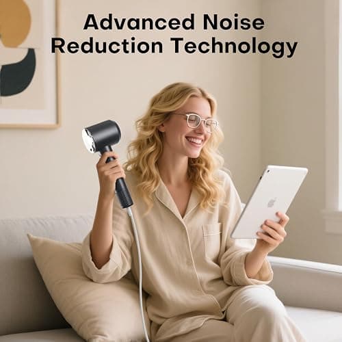 High-Speed Ionic Hair Dryer with Magnetic Diffuser & Concentrator, 110,000RPM Brushless Motor for 5X Faster Drying, Professional Lightweight Quiet Blow Dryer for Frizz-Free, No Heat Damage Styling thumbnail 7