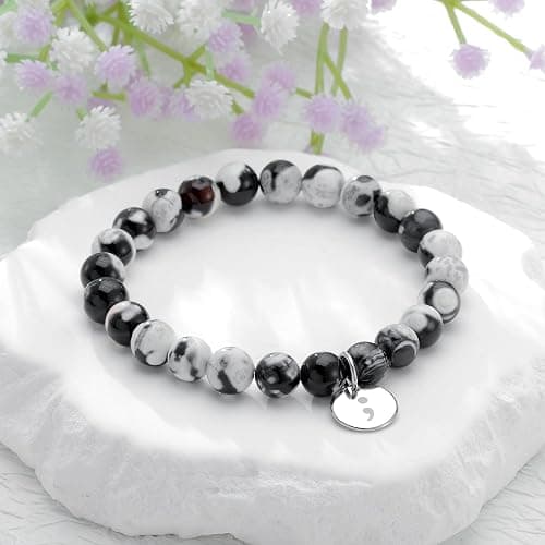 PARTNER Your Story Isn't Over Yet Semicolon Giifts for Women Depression Awareness Bracelet depression Mental Health Support Bracelet Anxiety Overcome Depression Fight Against Depression Gifts thumbnail 3