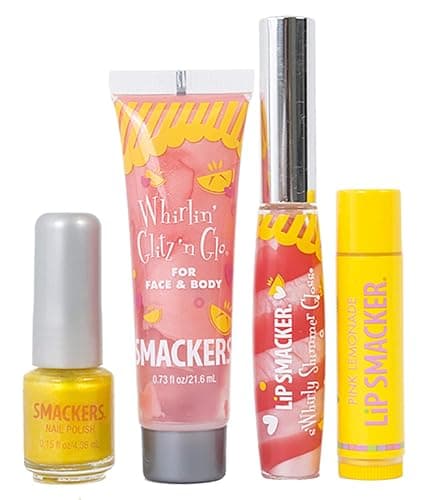 Lip Smacker Pink Lemonade Glam Bag Makeup Set for Girls | Lip Balm, Lip Gloss, Nail Polish, & Lotion | Christmas Make Up Collection | Holiday Present | Gift for Girls | Set of 4 thumbnail 2