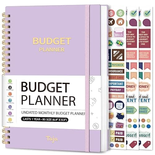 Budget Planner - Monthly Budget Book with Expense Tracker Notebook, Undated Bill Organizer & Finance Planner to Take Control of Your Money, 2025-2026 Account Book to Manage Your Finances-Lavender - Image 1
