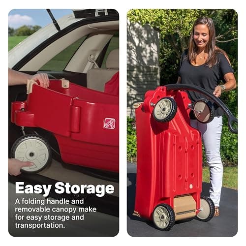 Step2 All Around Canopy Wagon, Kids Ride On Toy, Stroller Substitute, Includes Seat Belts, Made of Durable Plastic, Max Weight 75 lbs., For Toddlers 1.5-5 Years Old thumbnail 6