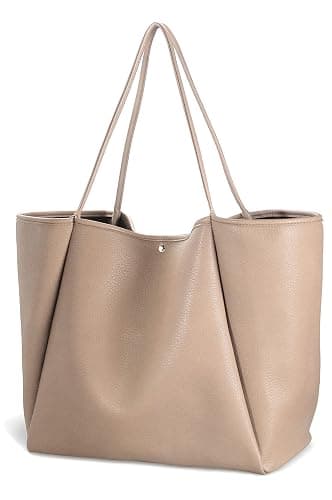 Oversize Pu Leather Tote Women Weekender Bag Shopper Handbag Travel Purse - Image 1