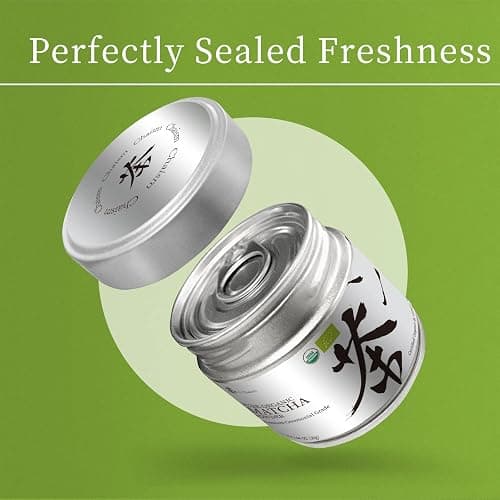 Chaism Ceremonial Grade Matcha Green Tea Powder - Premium First Harvest USDA Organic Gluten-Free Vegan, 100% Pure Unsweetened No Additives, 1.06oz Tin thumbnail 6