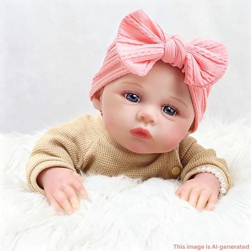 ECORELF Reborn Dolls Set with Gift Box for Kids Age 3+ | 20 Inch Silicone Lifelike Baby Dolls, Soft Realistic Girl Doll and Accessories Suitable Companionship and Collecting thumbnail 8