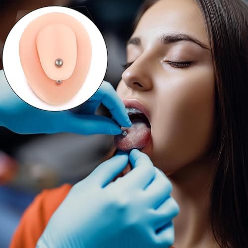 Acshio 7 Pack Silicone Piercing Model, Soft Silicone Flexible Model Body Parts Displays Set, 3D Simulation Body Pierce Tool Kit with Ear Eye Nose Mouth Tongue Navel for Novice Piercer thumbnail 6