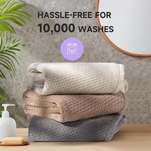 Umisleep 3 Pack Microfiber Hair Towel Wrap for Curly Hair, Super Absorbent Hair Drying Towel for Women, Kids, Hair Care Accessories, Hair Turban for Wet Hair (Grey, Camel, Brown) thumbnail 7