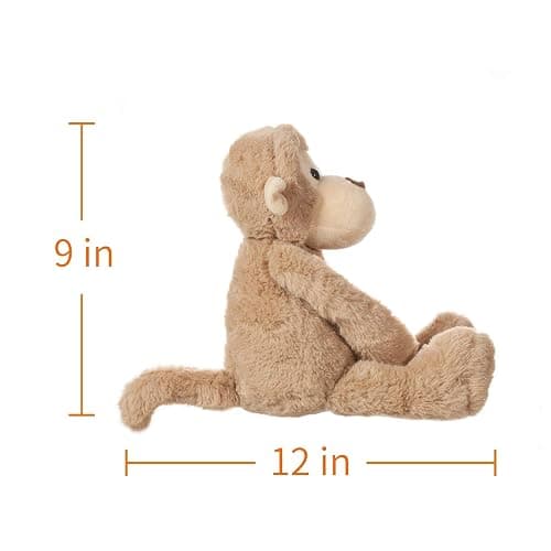 Apricot Lamb Toys Plush Light Brown Monkey Stuffed Animal Soft Cuddly Perfect for Child （Light Brown Monkey,9 Inches） thumbnail 3