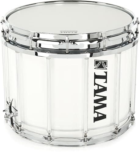Tama StarLight Marching Snare Drum - 12-inch x 14-inch, Sugar White - Image 1