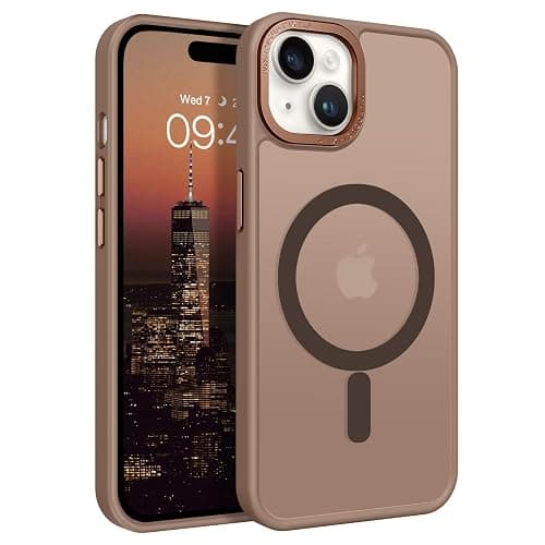 BENTOBEN for iPhone 15 Case, for iPhone15 Phone Case Compatible with MagSafe, Translucent Matte Magnetic Cover Shockproof Women Girl Protective Cute Case for iPhone 15 6.1", Cocoa Brown, Bronze - Image 1
