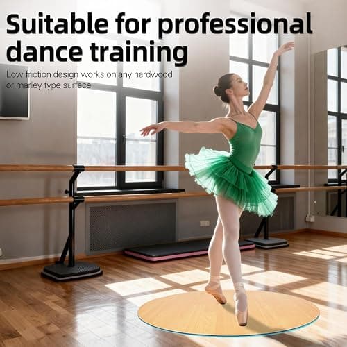 Tristcily 8mm Marley Dance Floor, 31-inch Non-Slip Portable Wood Grain PVC Dance mat with a Smooth Surface for Ballet, Jazz and pop Dance, Ideal for Home Studios and Outdoor use thumbnail 6