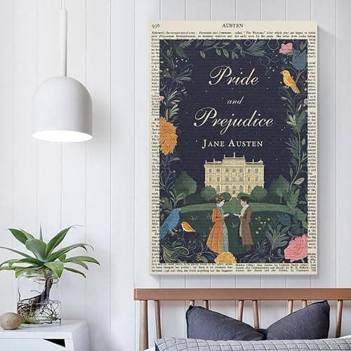 Jane Austen -Pride And Prejudice Literature Vintage Book Poster Canvas Wall Art, High-Definition Printing, Modern Aesthetics, Home, Office, Living Room, Bedroom, Room Aesthetic Decoration08x12inch(20x30cm) thumbnail 5