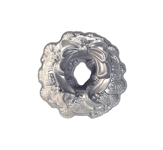 Nordic Ware Platinum Holiday Wreath Bundt Pan - Image 1