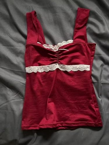 MANGMAO Emo Coquette Cropped Top Grunge 2000s Spaghetti Strap Tops Streetwear Vintage Camisole Y2k Cheetah Tops thumbnail 3