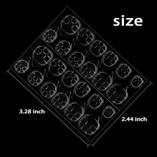 Allstarry 288pcs (12 Sheets) Adhesive Tabs Waterproof Breathable Glue Tabs Double-Sided Nail Jelly Sticker Super Sticky Fake Nail Glue Stickers Transparent Flexible for Manicure thumbnail 2