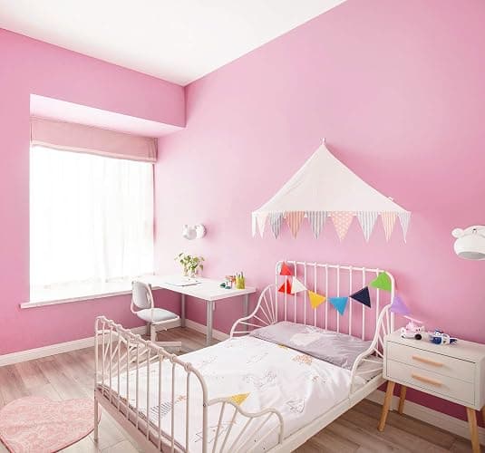 197"x17.7" Pink Wallpaper Solid Color Peel and Stick Wallpaper Pink Contact Paper Self-Adhesive Removable Wall Paper for Wall Covering Cabinet Countertop Vinyl Roll thumbnail 2