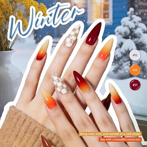 COSCELIA 60PC Gel Nail Polish Kit with U V light 55 Colors Gel Nail Polish Set 5PC Top Base Coat Glitter Rhinestones All Seasons French Manicure Starter Kit at Home for Women Girls thumbnail 4