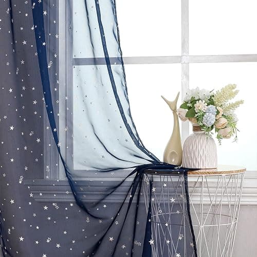 Semi Sheer Star Curtains - Image 1