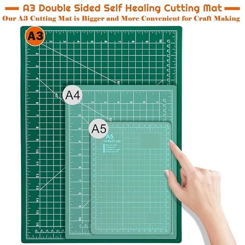 anezus Self Healing Sewing Mat, 12inch x 18inch Rotary Cutting Mat Double Sided 5-Ply Craft Cutting Board for Sewing Crafts Hobby Fabric Precision Scrapbooking Project thumbnail 3