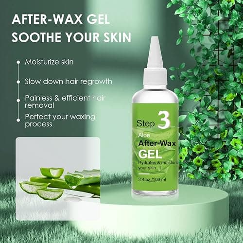 Pre Wax Spray and After Wax Spray, Triple-bottle Skin Care Set with Pre-wax Cleanser, Wax Remover Oil and Skin Soother Organic Aloe Vera Gel for Sensitive Skin - 100ML thumbnail 4