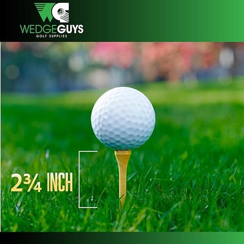 Wedge Guys Bamboo Golf Tees 2-3/4" | 100,250,500 or 1000 pcs. | Extra Durable & Stronger Than Wood Tees | Biodegradable & Less Friction | PGA Professional Approved, Golf Tees Bulk Bag thumbnail 5