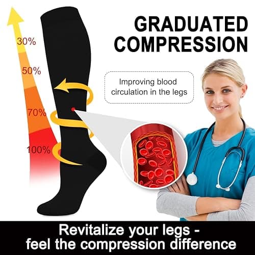 Compression socks white and black  thumbnail 4