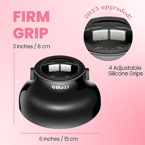 GIHALI Diffuseur Universel Très Solide pour Cheveux Bouclés et Ondulés | Accessoire pour Sèche-Cheveux 4.4-6.6 cm, Portefeuille Robuste, Anti-Frisottis (Noir) thumbnail 2