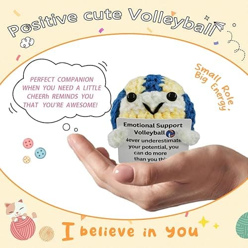 Handmade Crochet Volleyball for Volleyball Lovers!Birthday Gift for Fans and Friends,Emotional Support Gifts for Volleyballs Enthusiast,Custom Gifts for Men and Women Ball Players thumbnail 4