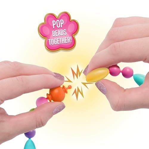Disney Junior SuperKitties Pop Beads Jewelry Kit – 100 Pop Beads & 2 Character Charms, Easy Snap-On Necklace & Bracelet Craft Set for Kids Ages 3+ thumbnail 6