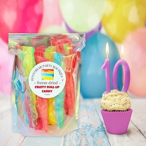 Freeze Dried Fruit Roll Ups Candy - 5 Full Fruit Rolls - Shipped in a Box - Tropical Tye Dye & Strawberry thumbnail 3