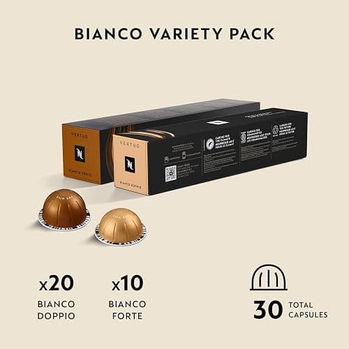 Nespresso Vertuo, Bianco Variety Pack, 30-Count Coffee Pods | Capsules Pack of 1 thumbnail 4