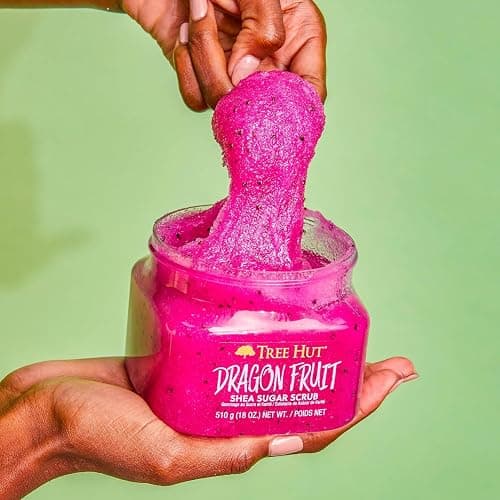 Tree Hut Dragon Fruit Shea Sugar Scrub, Exfoliating, Hydrating & Moisturizing Body Scrub with Shea Butter & Nourishing Essential Oils, Smooth & Soften Skin, 18 oz thumbnail 4