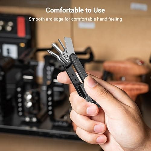 SMALLRIG Ensemble d'Outils Pliants avec Tournevis et Clés Hexagonales, Sept Outils Fonctionnels Inclus, Noir - 4681 thumbnail 2