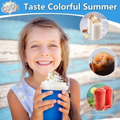 Paydaan Pack of 2 Magic slushie cup, instant Frozen Slushy cup Drink Maker, Double-Layer Reusable slushie maker, Perfect for Homemade Slushies, Frozen Drinks & Summer Treats thumbnail 6