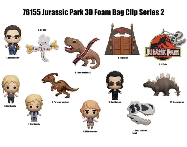 Monogram Retro Jurassic Park Figural Bag Clip Series 2-3D Foam Figural Bag Clip in Blind Bag thumbnail 2