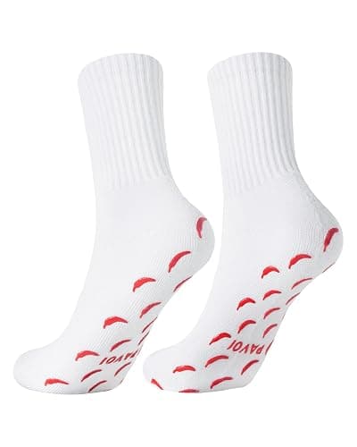 PAVOI ACTIVE Pilates Socks with Grips for Women - One Size Non Slip Quarter-Crew Grip Socks for Yoga, Barre - Bamboo Blend - Image 1
