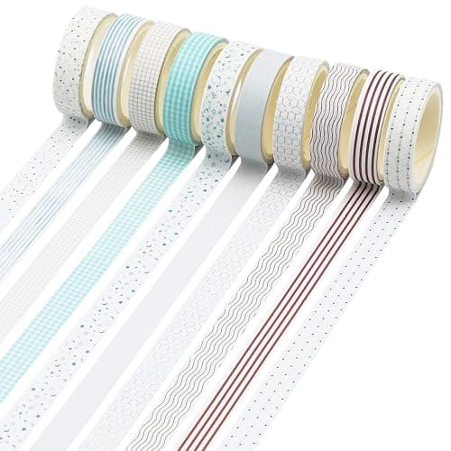 Knaid 40 Rolls of Slim Washi Tape Gift Box Set, Decorative Paper Tapes 10 mm Wide for Scrapbooking, DIY Arts and Crafts, Bullet Journal, Planner, Junk Journal, Notebooks (Pastel) thumbnail 3