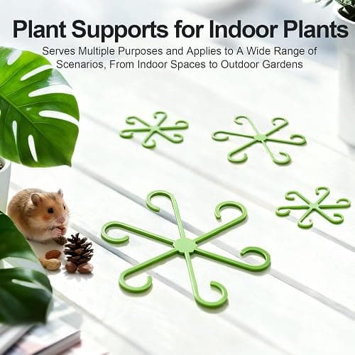 Tokyzexi 20PCS Plant Stem Supports for Monstera, 4 Sizes for Indoor Plants | Monstera Plant Supports for Thriving Growth, Stem Support for Climbing Indoor Plants, Reusable Green Plastic Accessories thumbnail 8