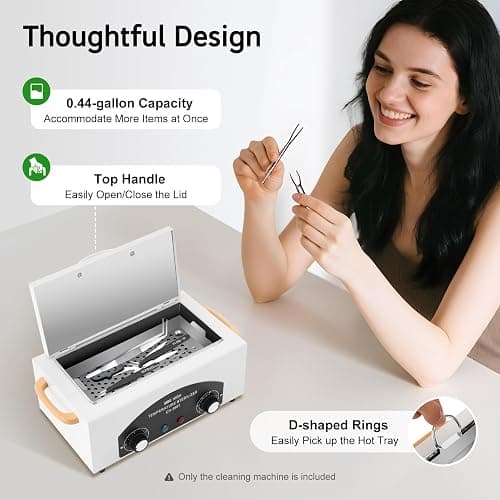 MINRS Heißluftsterilisator Hochtemperatur Sterilisator 300W 220℃ Trockene Hitze Sterilisator mit einstellbarem Timer für Nagelwerkzeuge Kosmetikwerkzeuge Fußpflege Schönheitssalon thumbnail 5