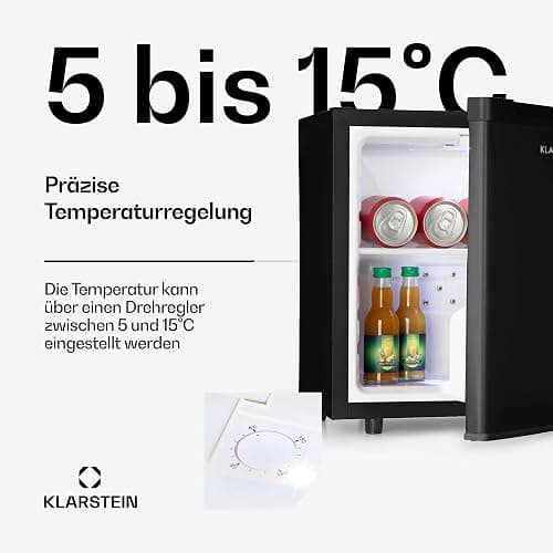 Klarstein Mini Kühlschrank für Zimmer, 30L Mini-Kühlschrank für Getränke, Snacks & Kosmetik, Kleine Minibar, Klein & Leise, Kleiner Skincare Zimmer & Büro 5-15°C thumbnail 5