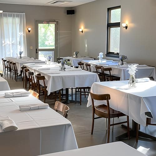 Niuara White Plastic Table Cloth - 4 Pack 54" × 108" Rectangle Disposable Tablecloths for 6FT Tables, Table Cover for Party, Holiday & Gathering Use thumbnail 2