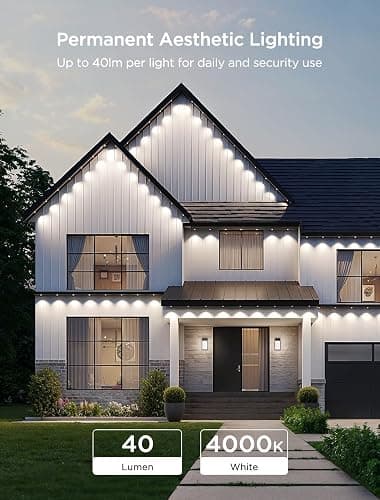 Govee Permanent Outdoor Lights 2, 100ft RGBIC Outdoor Lights with 72 LED Lights, IP67 Waterproof, 100 Scene Modes with 40lm White for Outdoor Decorations, Works with Alexa, Google Assistant, White thumbnail 6