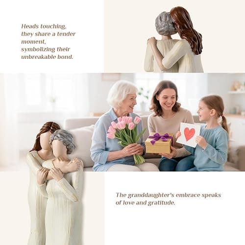 Storieme Grandma Birthday Gifts from Granddaughter: Great Grandmas Gift Ideas for Christmas Mothers Day from Grandkids Grandmother Figurines Statue thumbnail 5