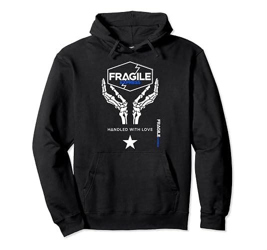 KOJIMA PRODUCTIONS Death Stranding Fragile ExpressVideo Gaming Merch Pullover Hoodie, Small, Black - Image 1