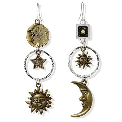 Handmade Punk Steampunk Vintage Clockwork Dangle Drop Earrings Clock Gear Antique Airplane Earrings for Women Men Halloween - Image 1