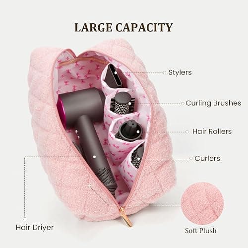HiTotes Hair Tools Travel Bag Compatible with Dyson Airwrap Cute Floral Travel Case for Shark Flexstyle Hair Tools Organizer thumbnail 3