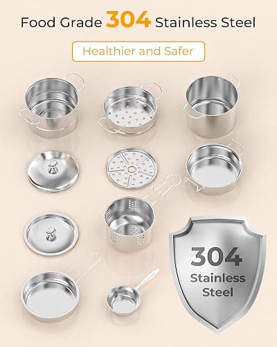 Gotoofun Kids Cooking Sets Real, Kid Safe Montessori Mini Tools Includes Stove Burner, Knife ect for Aged 8-12 Boys Girls Food Making, Easy for Beginners, Education Toys-Blue thumbnail 4