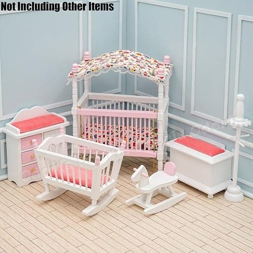 Odoria 1/12 Miniature Baby Nursery Furniture Set Dollhouse Accessories thumbnail 5