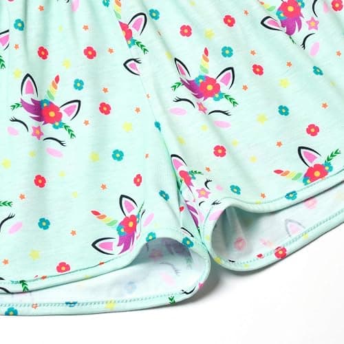 CHILDRENSTAR Pajama Sets for Girls Kids Pjs Summer Cotton Short Sleeve Sleepwear thumbnail 5