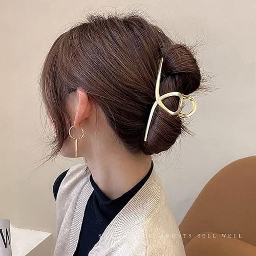 Mehayi 3 PCS Metal Large Claw Clips for Thick Heavy Hair, Strong Hold Big Non-Slip Hair Catch Barrette Jaw Clamp for Long Hair, Fashion Styling Accessories for Women Girls thumbnail 4